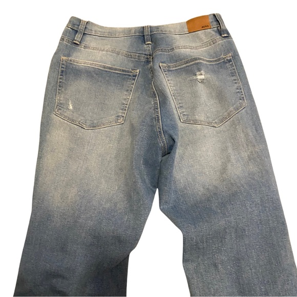 Distressed Light Blue Flared Women Jeans - Picture 5 of 10